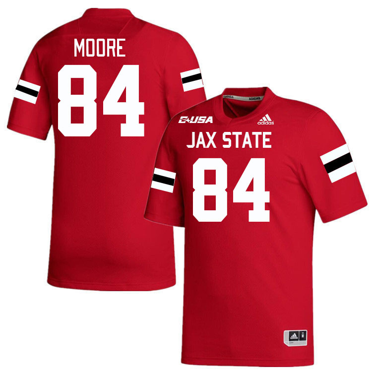 #84 Alex Moore Jacksonville State Gamecocks College Football Jerseys Stitched-Red